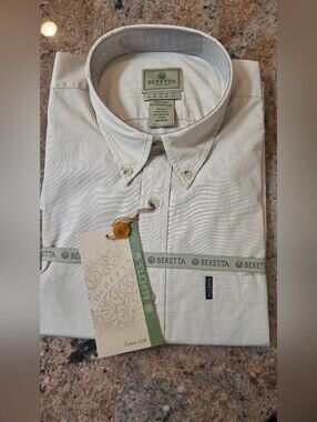Beretta Light Sport BD Shirt 3XL Beige Fog NWT Hunting Shooting Cotton Button Up